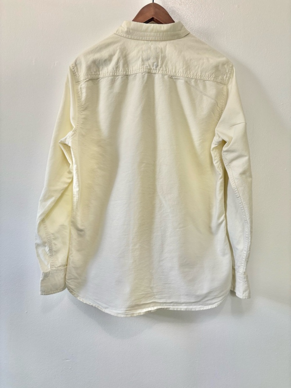 Organic Cotton Butter Cream Yellow Button Down Colours by Alexander Julian - Picture 8 of 9